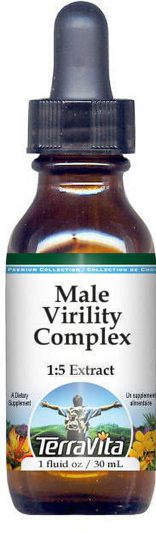 Terravita Male Virility Complex Glycerite Liquid Extract (1:5) - No Flavor, (1 Oz, 1-Pack, Zin: 523621)