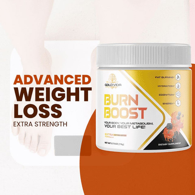 (5 Pack) Gold Vida Burn Boost Powder - Dietary Supplement for Weight Loss Management & Metabolism - Appetite Suppressant