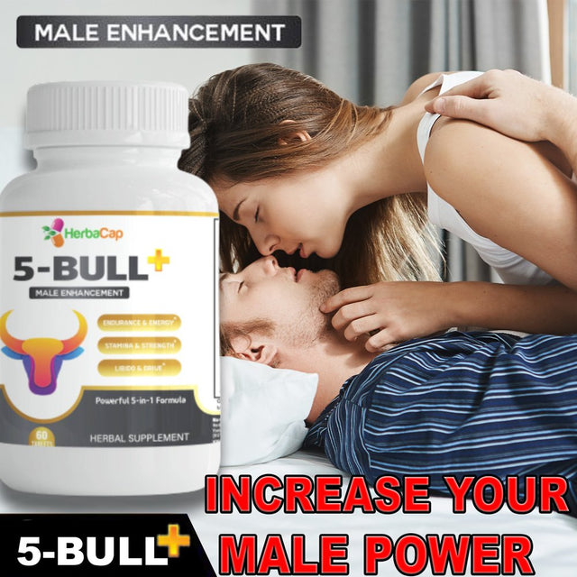 Herbacap 5 BULL plus | 5-In-1 Natural Herbal Supplement for Male - 60 Capsules