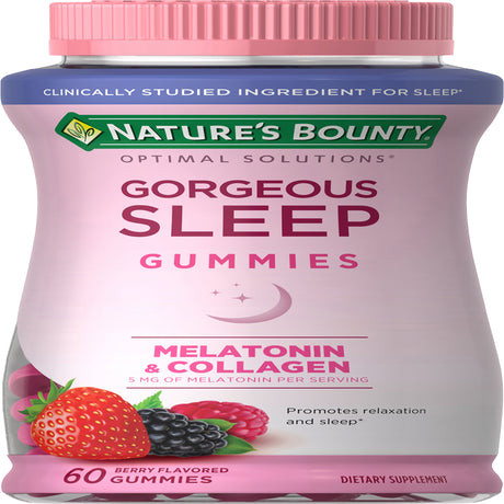 Nature'S Bounty® Optimal Solutions Gorgeous Sleep, with Melatonin & Collagen, 60 Gummies