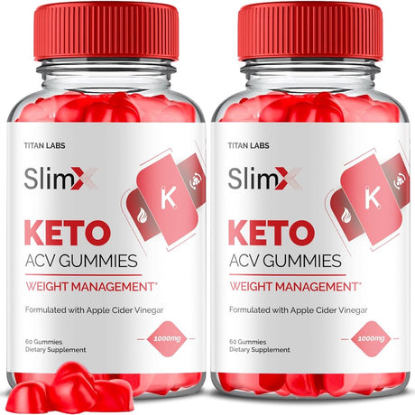 (2 Pack) Slimx Keto ACV Gummies - Apple Cider Vinegar Supplement for Weight Loss - Energy & Focus Boosting Dietary Supplements for Weight Management & Metabolism - Fat Burn - 120 Gummies