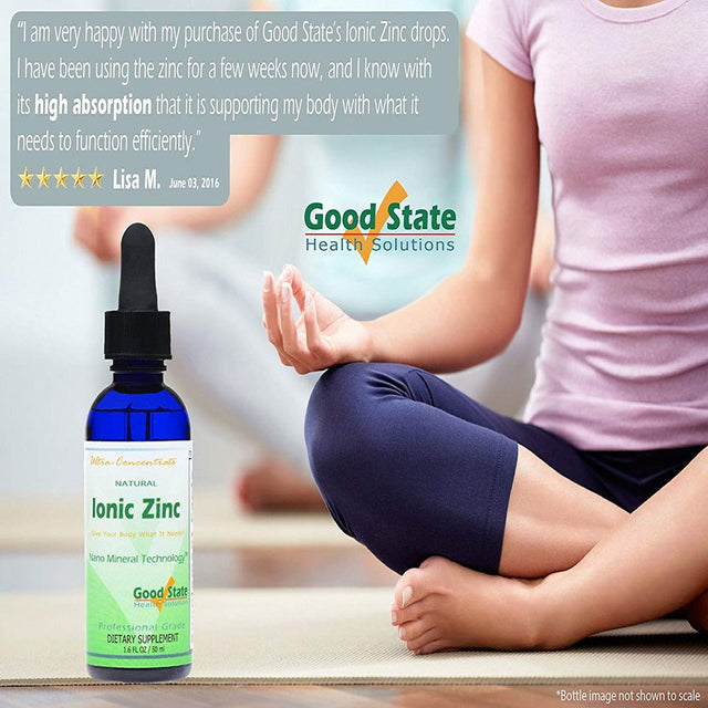 Good State | Liquid Ionic Zinc Ultra Concentrate | Dietary Supplement | Great for Immune System | 10 Drops Equal 15 Mg | 100 Servings | 1.6 Fl Oz