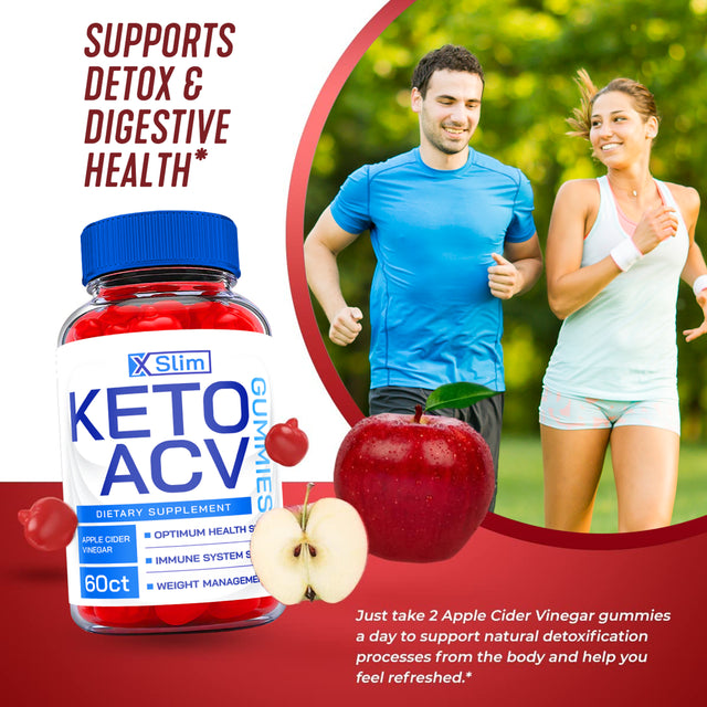 (3 Pack) X Slim Keto ACV Gummies - Supplement for Weight Loss - Energy & Focus Boosting Dietary Supplements for Weight Management & Metabolism - Fat Burn - 180 Gummies