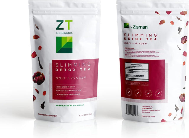 Dr. Zisman ZT Slimming - Goji-Ginger Detox Blend - Healthy Weight Management Organic Herbal Tea Organic for Cleanse, Enhance Your Metabolism Naturally (Loose Leaf)