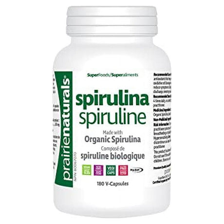 Prairie Naturals Organic Spirulina V Caps, 180 Count