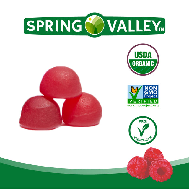 Spring Valley Non GMO Vitamin B12 Vegetarian Gummies, Raspberry, 3000 Mcg, 200 Count Value Size