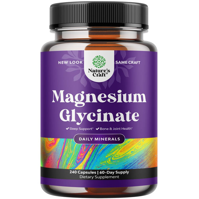 Chelated Pure Magnesium Glycinate - High Absorption Magnesium Glycinate 400Mg per Serving for Calming Sleep plus Muscle Bone and Immune Support with Vegan 400Mg Elemental Magnesium Buffered Chelate