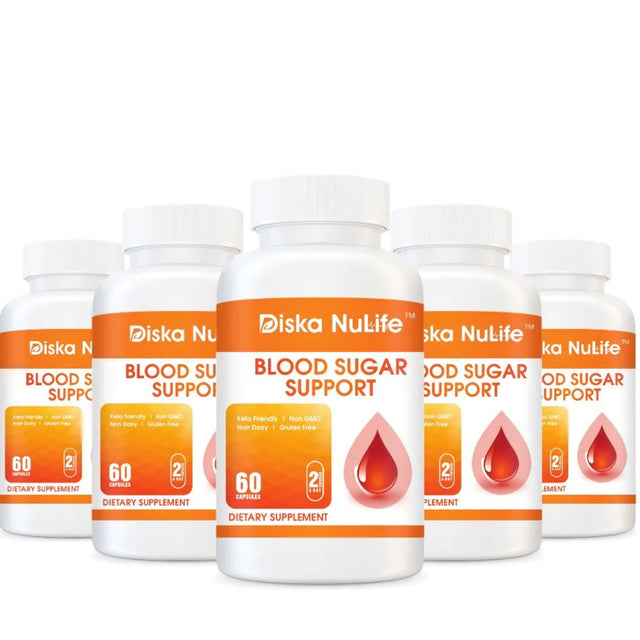 Diska Nulife Blood Sugar Support | Healthy Blood Sugar Levels Herbal Supplements - 60 Capsules