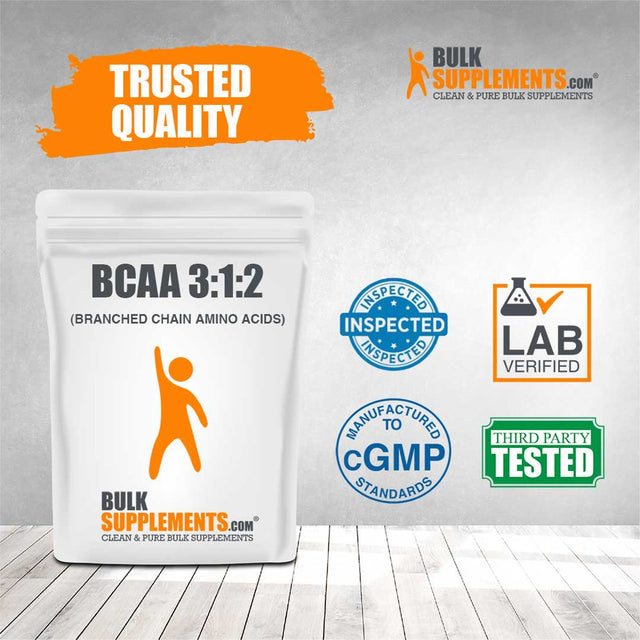 Bulksupplements.Com BCAA 3:1:2 (Branched Chain Amino Acids) Powder - BCAAS Amino Acids - Amino Acids Supplement - Workout Chains (500 Grams)