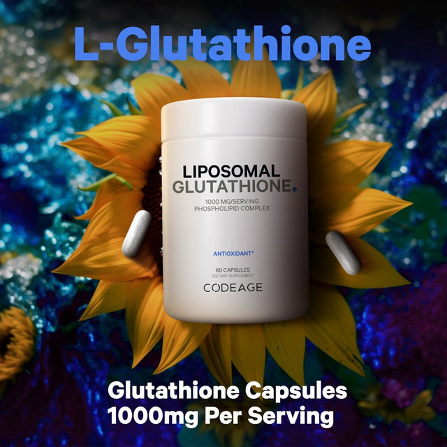 Codeage Liposomal Glutathione 1000 Mg, Glutaone™ L-Glutathione Reduced & Phospholipid Complex, 60 Ct