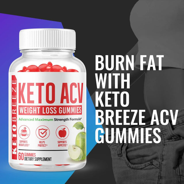 (1 Pack) Keto Breeze ACV Gummies - Supplement for Weight Loss - Energy & Focus Boosting Dietary Supplements for Weight Management & Metabolism - Fat Burn - 60 Gummies