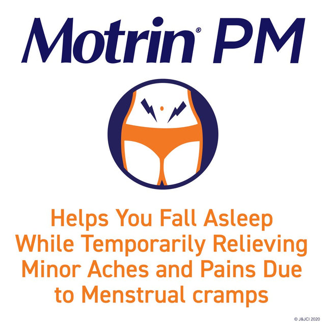 Motrin PM Caplets, 200 Mg Ibuprofen & 38 Mg Sleep Aid, 80 Ct