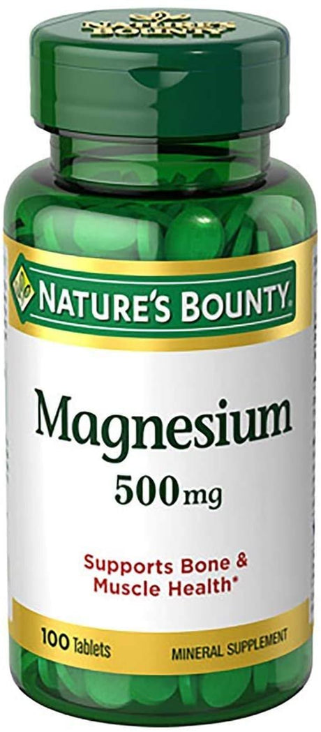 Nature'S Bounty Magnesium 500Mg Supports Muscle Health, 100 Ct