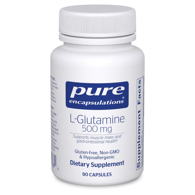 Pure Encapsulations L-Glutamine 500 Mg | Supplement for Immune and Digestive Support, Gut Health and Lining Repair, Metabolism Boost, and Muscle Support | 90 Capsules