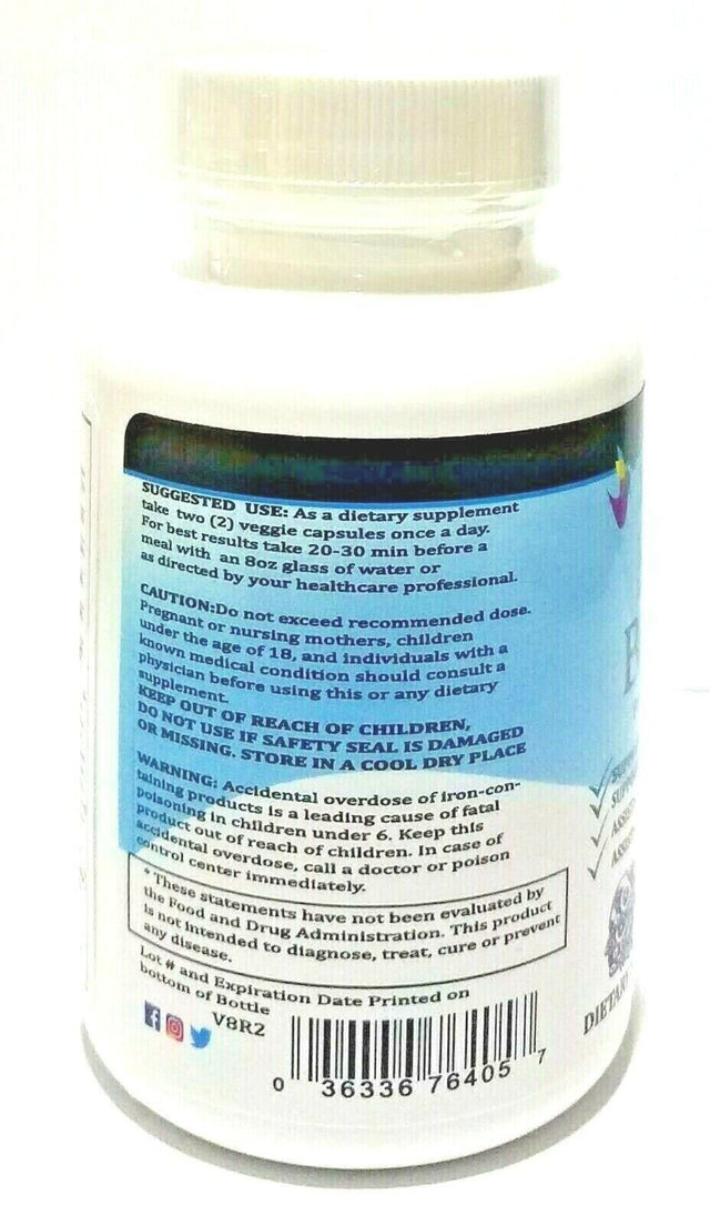 Nootropic Brain Booster plus Supplement Focus Energy Memory Mind & Clarity Pills - 60 Capsules