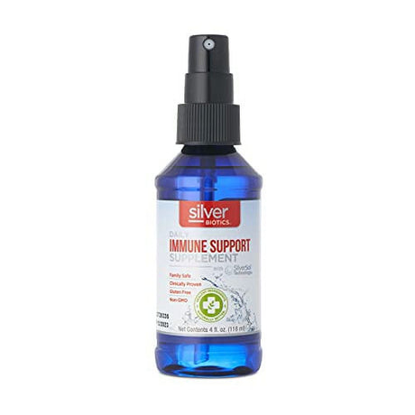 American Biotech Labs - Silver Biotics - Daily Immune Support Supplement with Silversol Technology - 4 Fl. Oz. Liquid Spray