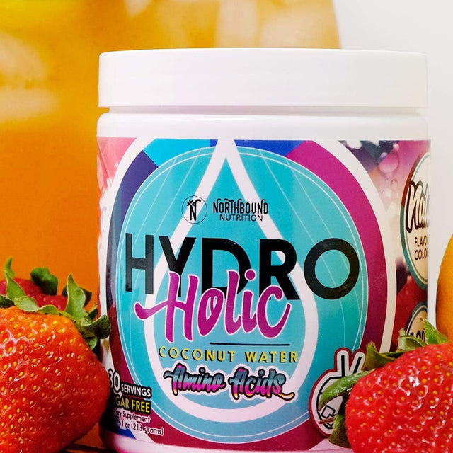 Hydroholic Amino Acids + Coconut Water - 30 Servings - Hydration and Bcaas Powder Drink Mix Supplement, Lemon Shakeup, Fishbowl Punch and Taffy Twist (Fishbowl Punch)