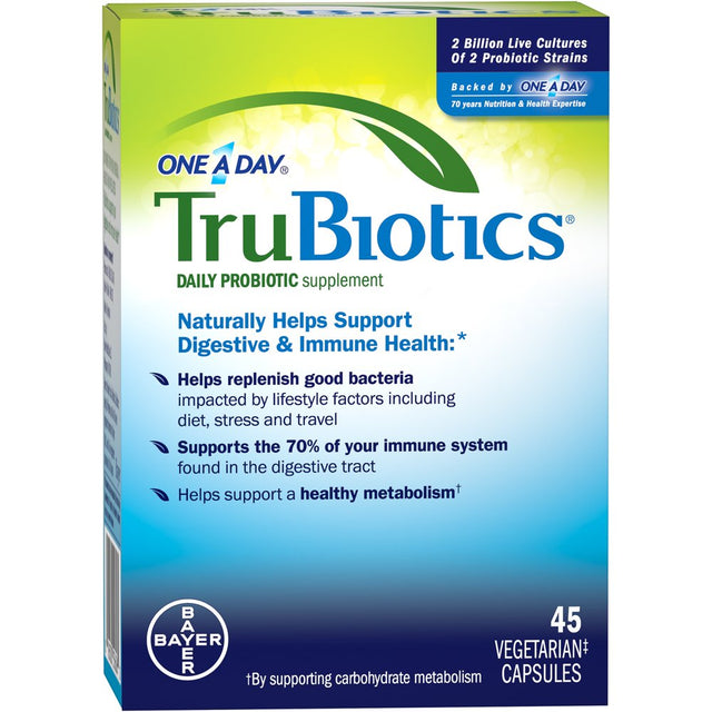 One a Day Trubiotics, Daily Probiotic Supplement for Digestive and Immune Health*, 45-Capsule