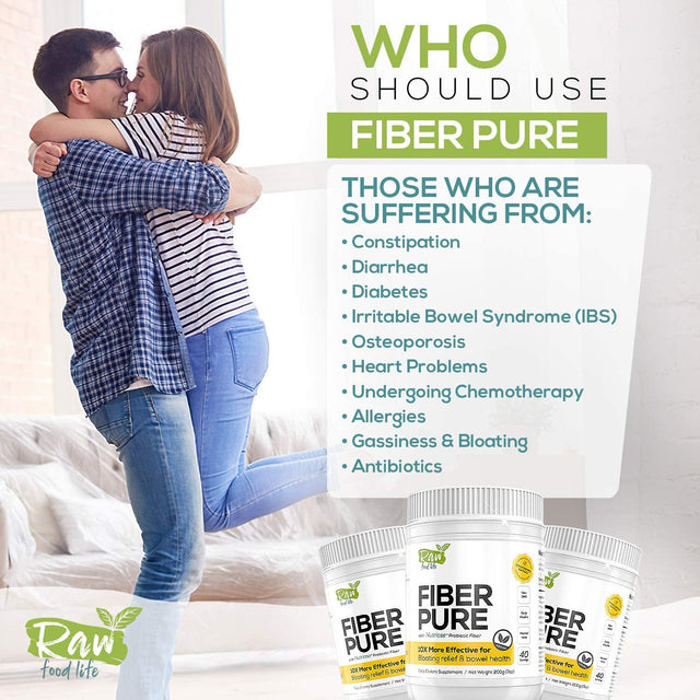 Fiber Pure Premium Prebiotic from France, Very Effective for Bloating Relief & Digestive Tolerance Clinically Proven! 200G of Resistant Dextrin, Quick Water Soluble & Neutral Taste | Vegan, Soy-Free