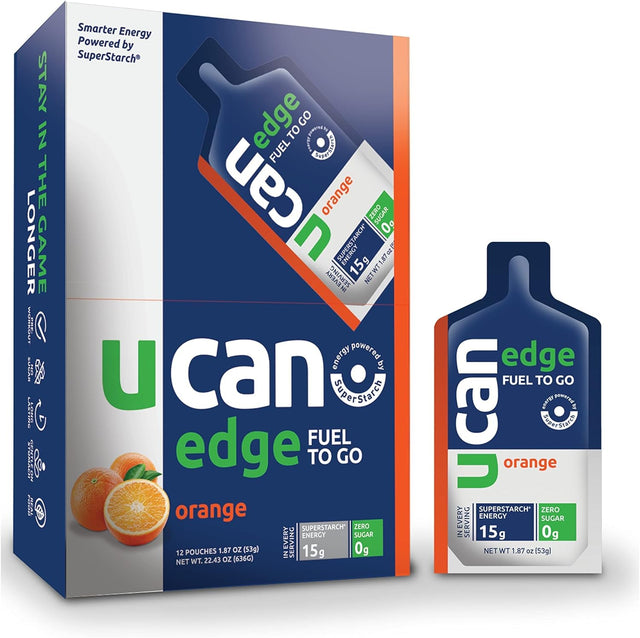 UCAN Edge Blood Orange & Strawberry Banana Bundle - Great for Running, Training, Fitness, Cycling, Crossfit & More | Sugar-Free, Vegan, & Keto Friendly Energy Supplement