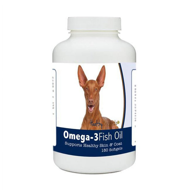 Healthy Breeds 840235185680 Pharaoh Hound Omega-3 Fish Oil Softgels, 180 Count