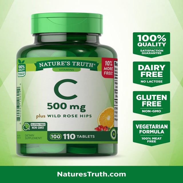 Nature'S Truth Vitamin C Tablets, 500 Mg, 110 Count