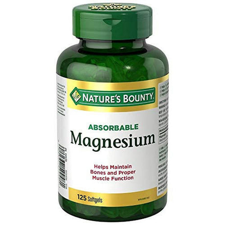 Nature'S Bounty Absorbable Magnesium, 125 Liquid Softgels Capsules