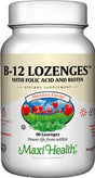 Maxi Health Kosher B12 Lozenges with Folic Acid and Biotin - 90 Chewables