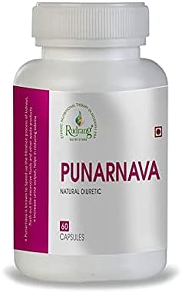 Rudrang Nutri Store Punarnava Capsule | Natural Diuretic | 400 Mg 60 Capsules Pack of 1