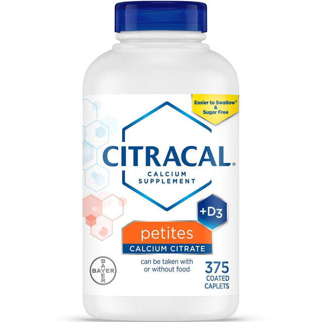 Citracal Petites Calcium Citrate with Vitamin D3, Caplets, 375 Count