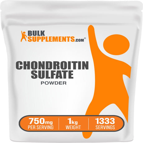 Bulksupplements.Com Chondroitin Sulfate Powder -Bone Strength Supplements - Joint Support Supplement - Joint Vibrancy - Joint Health (1 Kilogram - 2.2 Lbs)