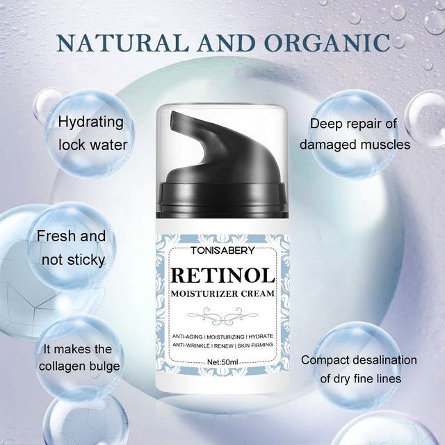 Premium Retinol Cream, Anti-Aging Moisturizer Cream 2.5% for Face and Eye Care, Anti-Wrinkle Essence with Hyaluronic Acid