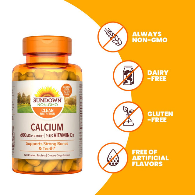 Sundown Calcium 600 Mg Vitamin D3, 120 Tablets