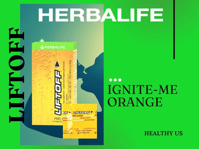 HERBALIFE LIFTOFF Energy Tablets - Ignite-Me-Orange - Instant Energy Drink Tablets for Natural Boost of Energy, Clears Minds, Improves Concentration (60 Tablets)