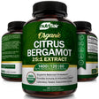 Nutriflair Organic Citrus Bergamot 1400Mg, 120 Capsules - 25:1 Citrus Bergamia - Essential Oil and Citrus Bioflavonoids - Natural Heart Health Supplements for Women and Men - Non-Gmo Pills