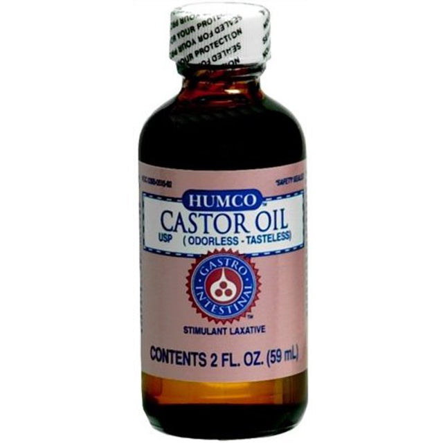 5 Pack - Humco Castor Oil Tasteless USP 6Oz Each