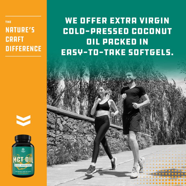 C8 MCT Coconut Oil Softgels - MCT Oil Keto Pills with Caprylic Acid Coconut Oil for Body Sculpting Sustainable Energy Support and Brain Health - Potent Non GMO Gluten Free Keto MCT Oil Softgels