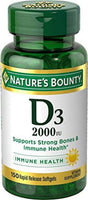 Vitamin D by Nature'S Bounty, Supports Immune Health & Bone Health, 2000IU Vitamin D3, 150 Softgels