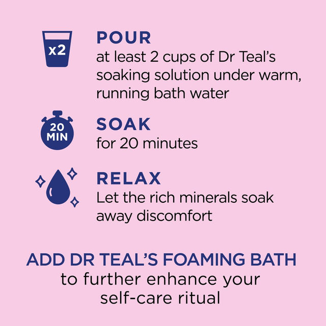 Dr Teal'S Menstrual Relief Epsom Salt Soaking Solution with Herbal Plant Complex, 3 Lbs