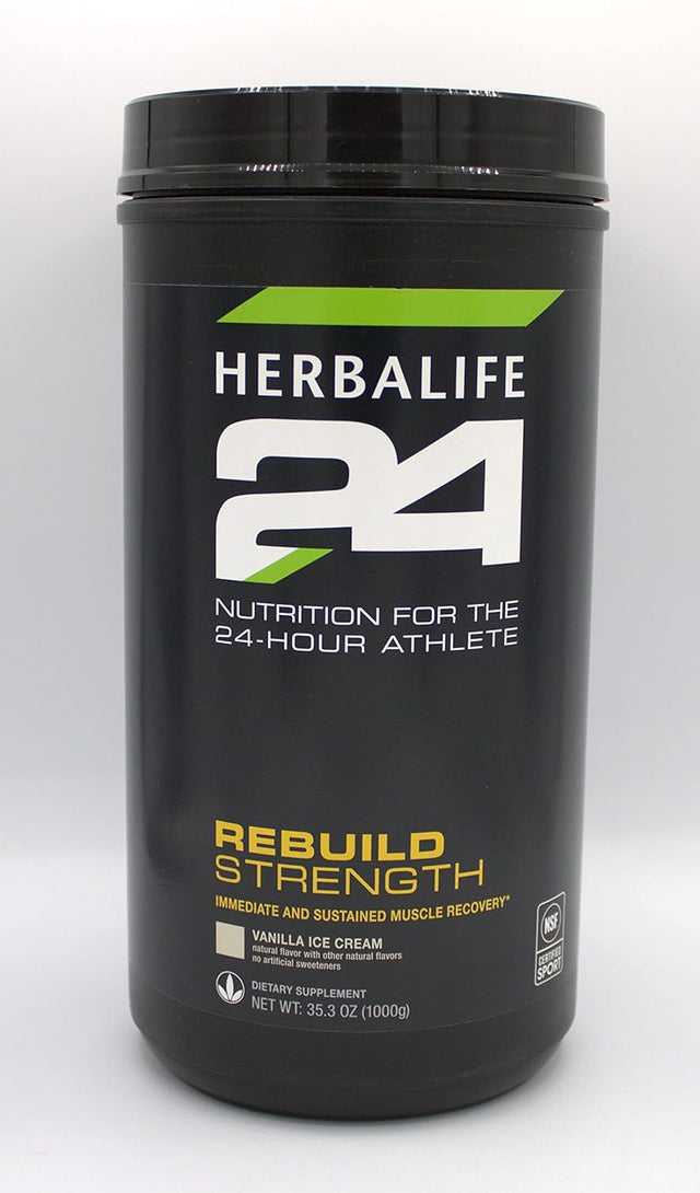 HERBALIFE24 Rebuild Strength: Vanilla Ice Cream (1000 G), Nutrition for the 24-Hour Athlete, Rebuild Lean Muscle, Support Immune Function, Natural Flavor, No Artificial Sweetener, 1000G