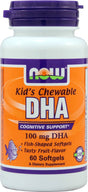 NOW Kid'S Chewable DHA Fruit -- 100 Mg - 60 Softgels