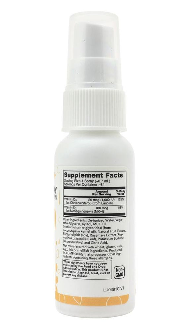 Luckyvitamin - Liposomal Vitamin D3 & K2 Spray - 2 Fl. Oz.