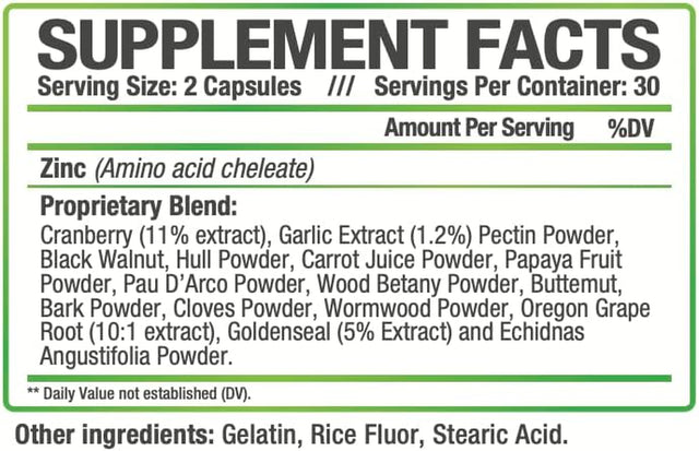 Intestinal Cleanse for Adults 60 Count. Extra Strength with Black Walnut Hull, Wormwood, Echinacea. May Aid Ones Intestinal Health in the Right Direction.