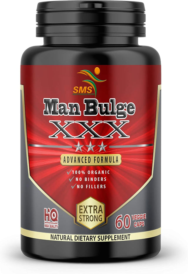 Man Bulge by SMS Male Enlargement Performance Libido Enhancement | Tongkat Ali | Tribulus | Fenugreek | Kaempferia Parviflora | USA Made Non GMO 180 Veggie Capsules