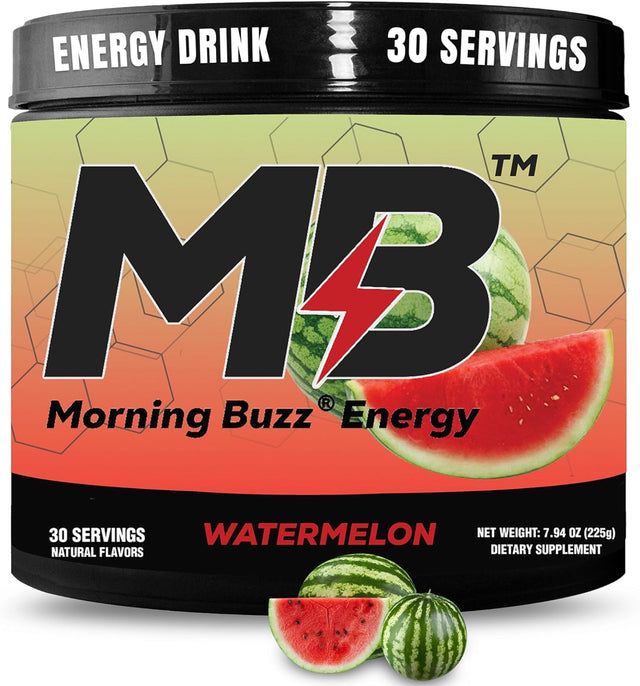 Energy Powder Drink - Energy Boost Drink Mix - Sugar-Free Energy with Antioxidants - Morning Kickstart and Sports Nutrition Endurance Product - 30 Servings, Watermelon, 8 Ounces