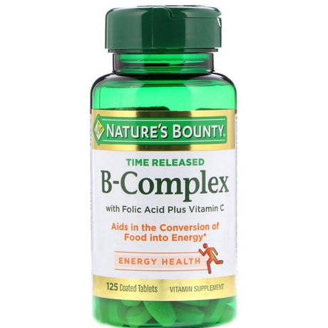 Nature'S Bounty B-Complex with Folic Acid plus Vitamin C Tablets 125 Ea