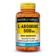 Mason Natural L-Arginine 500 Mg with Calcium- Supports Healthy Circulation & Vascular Function, Nitric Oxide Supplement, 60 Capsules