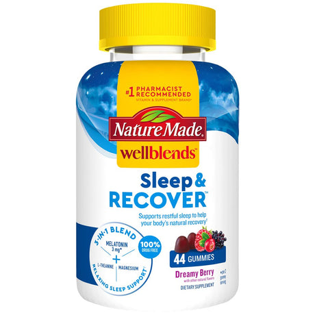 Nature Made Wellblends Sleep & Recover Gummies, Sleep Aid Supplement, 44 Count