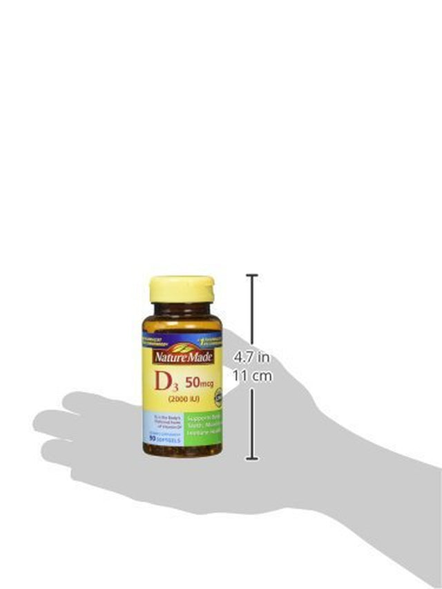 Nature Made Vitamin D3 2000Iu Liquid Softgels, 90 Ct