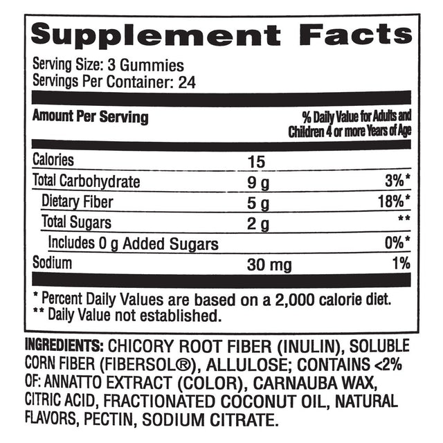 Equate Daily Fiber Supplement Gummies, 5 Mg, 72 Count